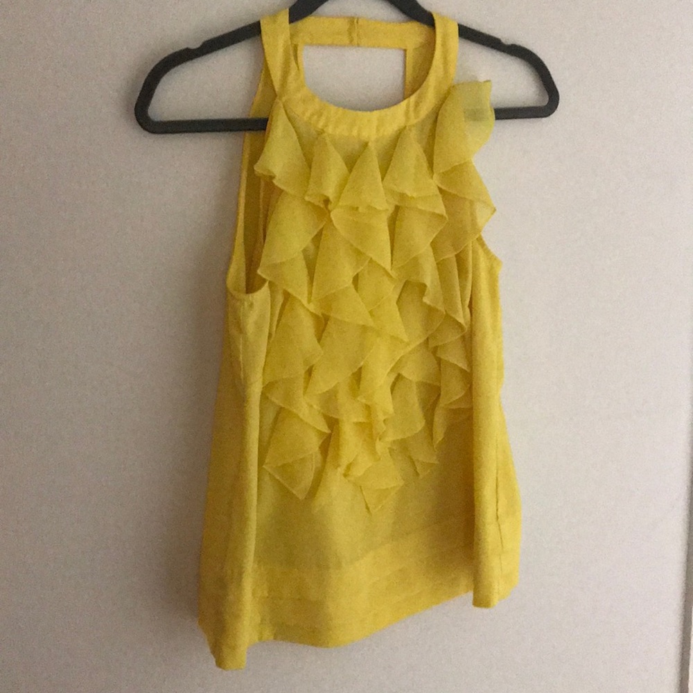 Yellow halter blouse